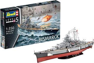 Revell RV05040 Bismarck, das größte und modernste Schlachtschiff Seiner Zeit, 1:350, 71,8cm