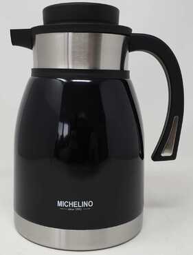 Michelino Edelstahl Isolierkanne doppelwandig - Vakuum Kaffeekanne