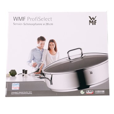 WMF ProfiSelect Servier Schmorpfanne 28 cm mit Glasdeckel